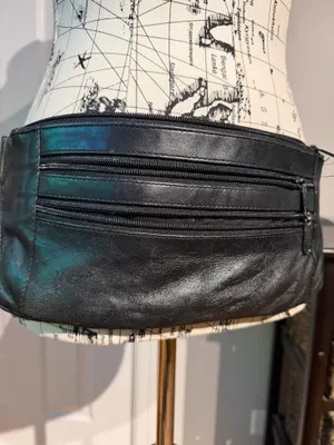 Wilsons Leather Vintage fanny pack waist belt bag sport casual travel Black festival unisex thumbnail 2
