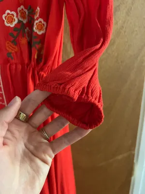 Roolee floral red maxi dress  thumbnail 5