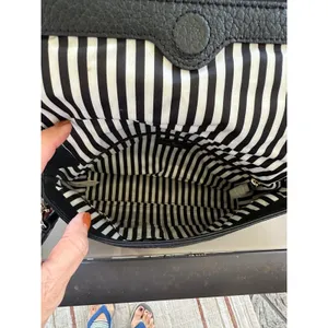 Kate Spade Southport Avenue‎ Mini Maria Black Leather Crossbody Handbag Purse thumbnail 6