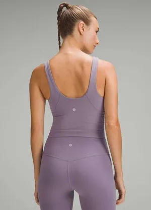 Lululemon Align Nulu Cropped Tank Top in Purple Ash Size 6 thumbnail 2