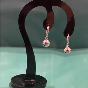 .925 Sterling Silver Elegant Silver Drop Earrings thumbnail 4