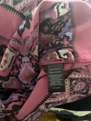 Express Pink Purple Scarf Print Mini Dress Small Resort Vacation Artsy Beach thumbnail 8