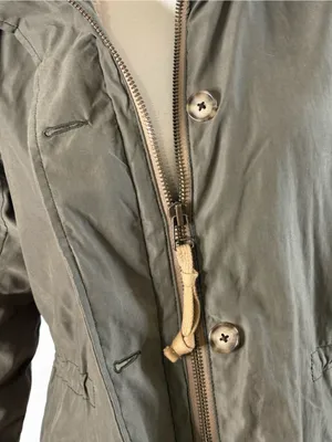 Vintage Y2K Abercrombie & Fitch Olive Sherpa Faux Fur Hood Park small thumbnail 6