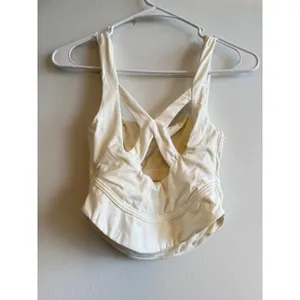 FP Movement Womens XS Cream Square Neck Crisscross Back Cropped Athletic Tank‎ thumbnail 4