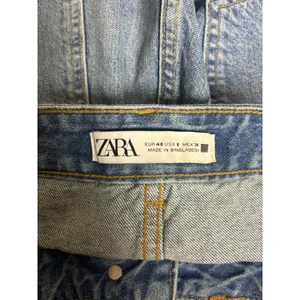 American Eagle Gingham Mini Skirt Size Large | Blue & White Check Linen Blend thumbnail 6