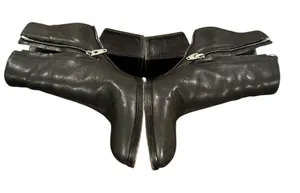 Alexander Wang Ladies Black Leather Cut Out Block Heel Ankle Bootie Shoes 6.5 thumbnail 1