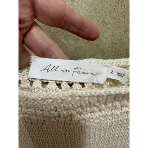 NEW Nordstrom ALL‎ IN FAVOR Crochet Minidress Bow Ties Beige Size Small thumbnail 4