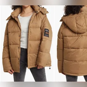 Iets Frans Thermore Insulated Puffer Jacket $124 Fall Winter‎ Cozy Warm Brown thumbnail 8