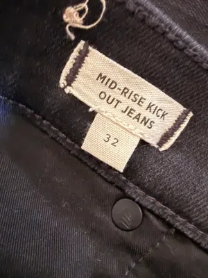 Madewell Mid Rise Kick Out‎ Jeans Black Size 32 Cropped Straight hem thumbnail 6