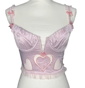 NWT For Love and Lemons Heart Bustier Size Small thumbnail 4