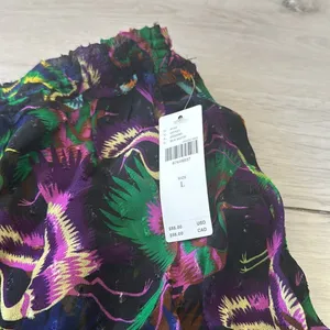 Anthropologie Breezy Sheer Balloon-Leg Pants BLK Motif L NWT IN PACKAGE thumbnail 7