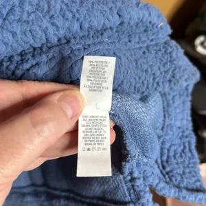 NWT Aerie Dream Sherpa Quarter Zip Pullover Marbled Blue XL Oversized Cozy thumbnail 11