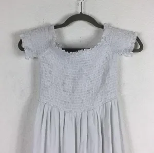 Show Me Your MuMu Dolly Smocked White Mini Dress Medium thumbnail 4