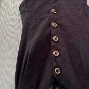 Vintage 80’s 90’s Black Lace-Up Jumpsuit‎ with Relaxed Fit sz 10 Carol Anderson thumbnail 4