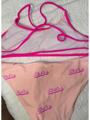 Forever 21 Pink "babe" bikini Two Piece Bikini thumbnail 4