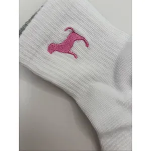 PINK Victoria’s Secret 2-Pack Quarter Socks White Gray NWT thumbnail 2