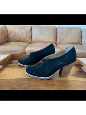Latigo Black Suede Block Heel Shoes thumbnail 2
