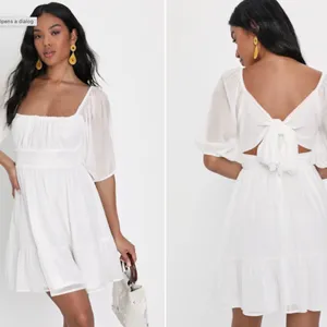LULU's Bachelorette Engagement Bridal Shower Honeymoon Flirty Mini Dress thumbnail 4