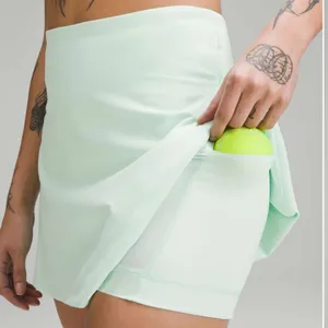 Lululemon Peek Pleat High-Rise Tennis Skirt Mint Moment Size 4 Green Pickleball thumbnail 2