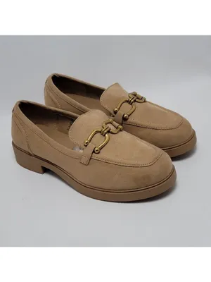 Torrid Clean Faux Suede Chunky Buckle Platform Tan Loafers Size 10 WW thumbnail 11