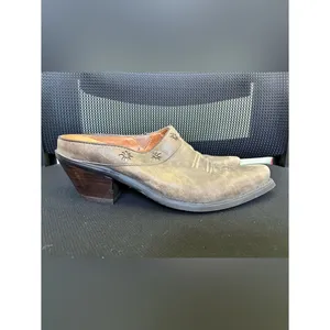 Ariat Desert Star Women’s Sz 8.5B Distressed Tan Leather Cowgirl Western Mules thumbnail 2
