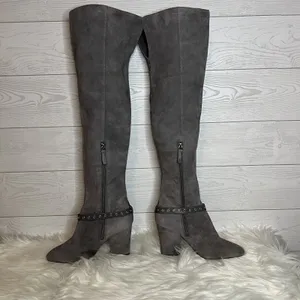 Nine West “Sandor” Gray Over The Knee Boots Size 5 1/2 thumbnail 5