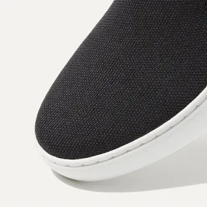 Rothy’s The Original Slip On Sneaker in Black Solid thumbnail 3