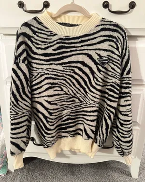 Zebra Print Sweater Multiple thumbnail 2