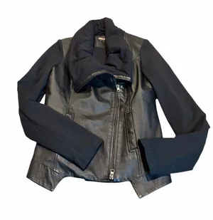 TALIA HANCOCK leather jacket Black thumbnail 1
