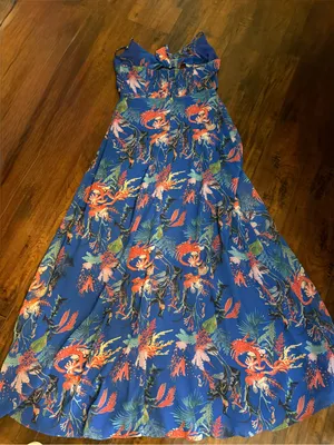 Akira Promise Falls Tie Front Open Midriff Maxi Dress Large thumbnail 2
