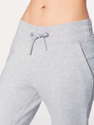 Lululemon Warm Down Jogger 28" Heathered Vapor Light Gray Size 6 thumbnail 3