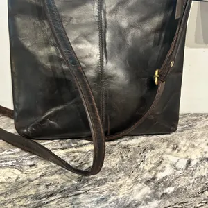 Chic Dark Brown Leather Crossbody Bag thumbnail 5