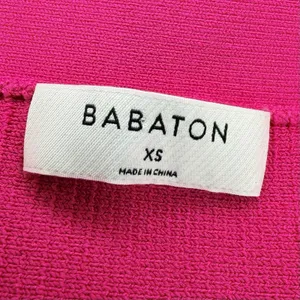 Babaton Sculpt Knit Ribbed V-Neck Halter Top Hot Pink Size XS EUC!! thumbnail 4