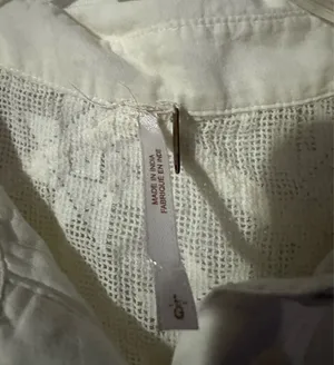 Free People Womens Lace Pintuck Sleeveless Gauze Tunic Blouse is a size Large. thumbnail 6