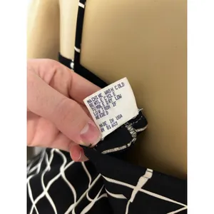 Y2K La Belle Vintage Black White Grid Midi Dress Surplice Spaghetti Strap M thumbnail 7