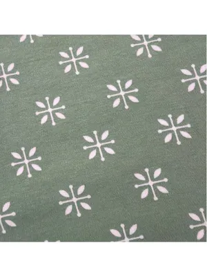 LAKE Pajamas Green White Geometric Leaf Short Sleeve Loungewear Pima Cotton L thumbnail 10