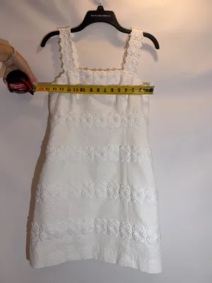 Lilly Pulitzer Davis Resort White Cotton Lace Trim Smocked Sundress Size 8 thumbnail 4