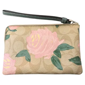 Coach Pink Rose Floral Wristlet Wristlet Purse F26291 thumbnail 2