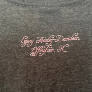 Harley-Davidson Women's Dark Gray Star & Stripe American Flag Tee thumbnail 4