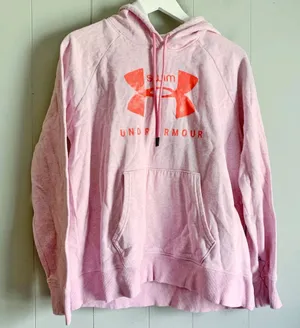 UNDER ARMOUR Swim Embroidered Hoodie Pink L thumbnail 1