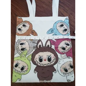Labubu Chic Kawaii Retro Eco Friendly Trendy Sturdy Reusable Tote Bag thumbnail 2