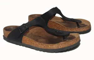 Birkenstock Gizeh Black Birko-Flor Sandals 40 Regular thumbnail 1
