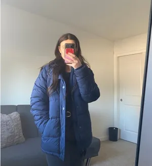 Navy blue puffer jacket thumbnail 2