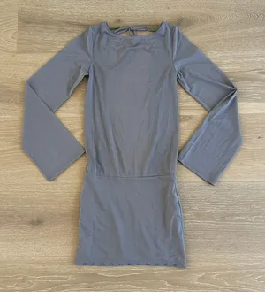 Beginning Boutique Mini Dress Obie Sheer Mesh Stud Hem Size US 2 in Brown Gray thumbnail 1