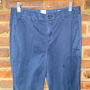 Gap Indigo Navy Blue Girlfriend Twill Stripe Khaki Chino Pants Women's Size 2 thumbnail 3