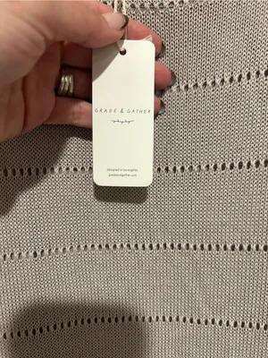 Grade & Gather Knit Midi Dress in Taupe size medium thumbnail 3