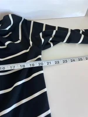 Lauren Ralph‎ Lauren Women's Open Front Waterfall Terry Cardigan Striped Black thumbnail 9
