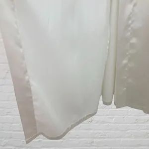 Morgan Taylor Ivory Satin Bridal Robe Size S Maxi Embroidered Sleeves Boudoir thumbnail 12