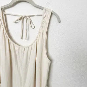 [Urban Outfitters] Cream Linen Blend Open Back Sleeveless Palmer Jumpsuit Sz XS thumbnail 9