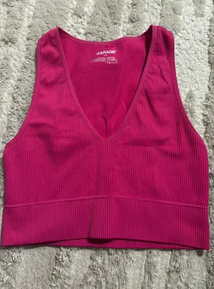 PINK GARAGE RIBBED TANK TOP thumbnail 1